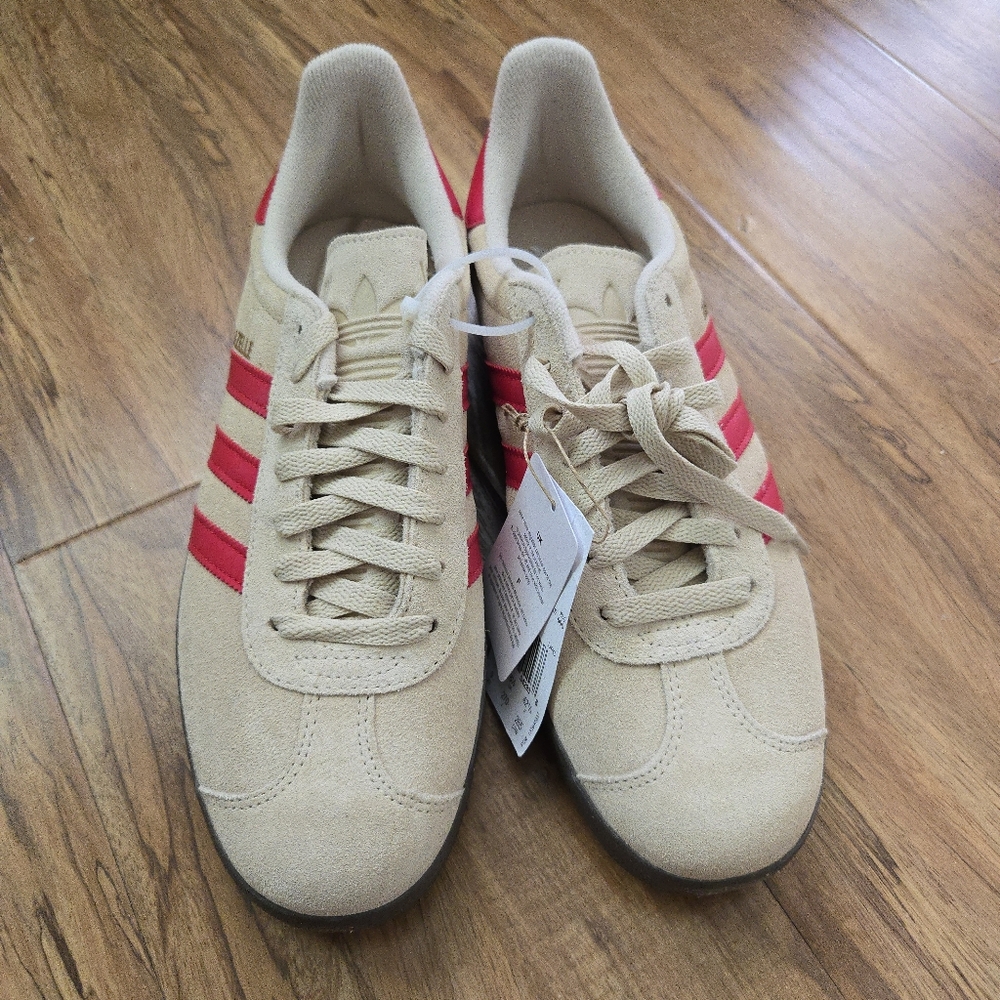 Adidas Suede Gazelle JH5393 Men Tan And Red New No Box 042025 - Picture 2 of 9